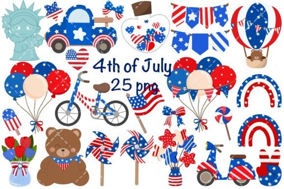 4th of July Clipart, Fourth of July Graphics & Illustrations Review