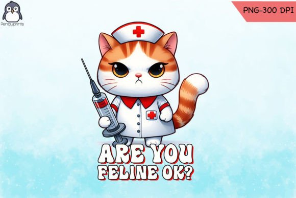 Are You Feline Ok Nurse Cat PNG Graphics and Crafts Review
