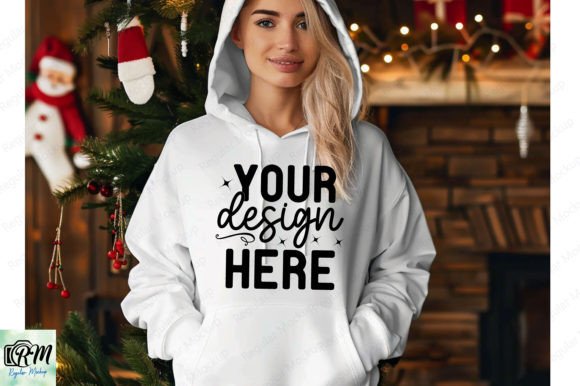 Christmas Gildan 18500 Hoodie Mockup 49 Graphics