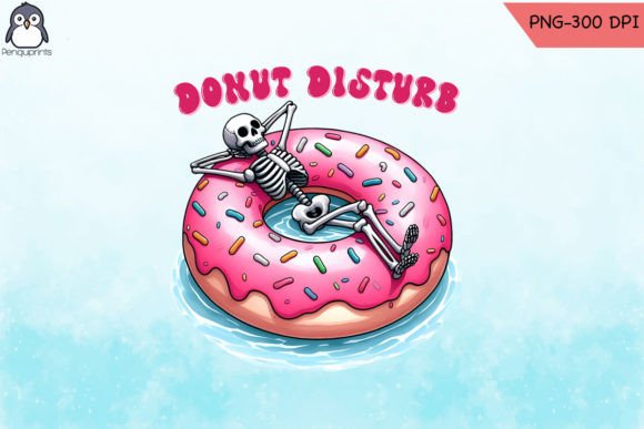 Donut Disturb Snarky Skeleton PNG Graphics and Crafts Review