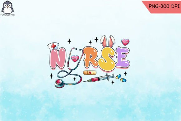 Easter Nurse Sublimation Design for Graphics and Crafts