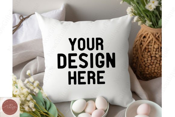 Easter Spring Mockup Pillow 68 Graphics Review