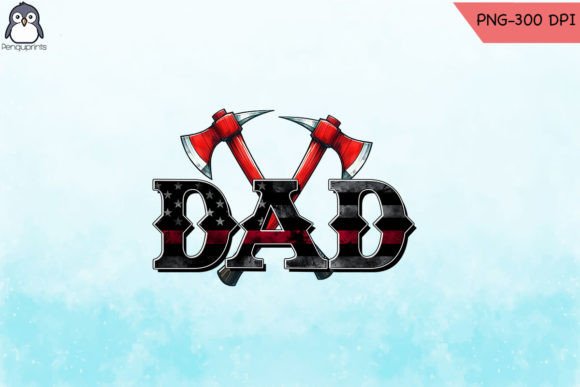 Firefighter Dad Sublimation PNG for Graphics and Crafts