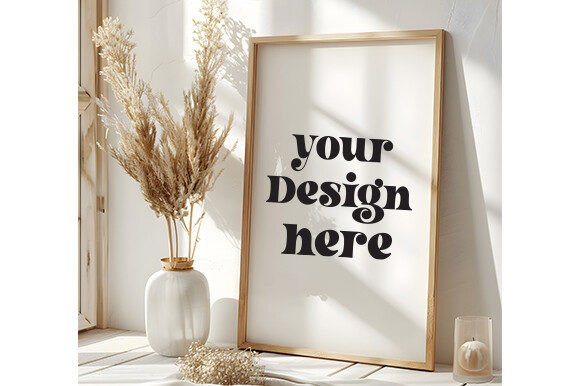Frame Mockup, Wall Art Mockup 31 for Graphics and Frames Amp