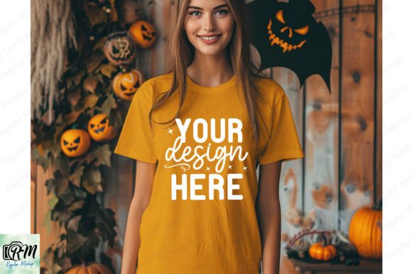 Gildan 64000 Halloween Mockup This Mock Graphics