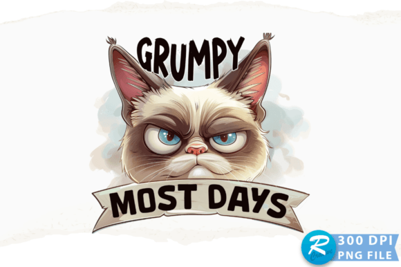Grumpy Most Days PNG Design for Crafts and Graphics
