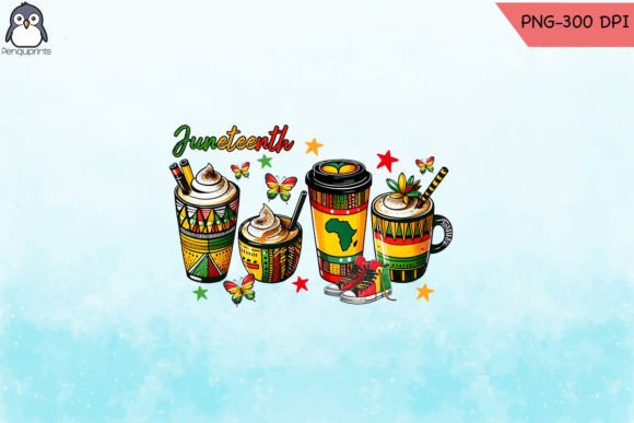 Juneteenth Coffee Sublimation PNG Graphics for Crafts