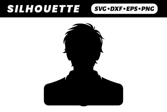 Male Silhouette, Front View White BG Graphics & Crafts Review