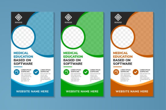 Medical Education Vertical Banner Graphics and Print Templates