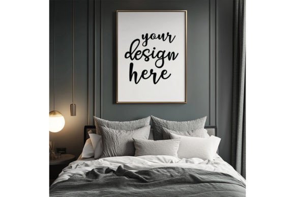 Minimalist Frame Mockup for Modern Graphics and Frames Amp