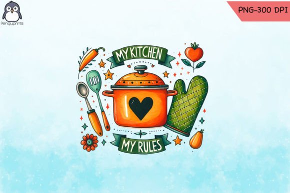 My Kitchen My Rules Sublimation Graphics for Crafts