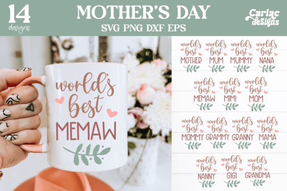 World s Best Mom SVG Bundle Graphics and Crafts